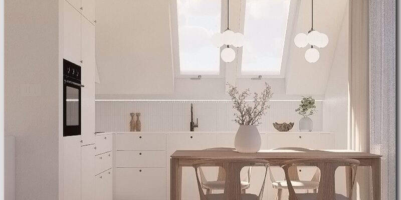 Kitchen under the slope
